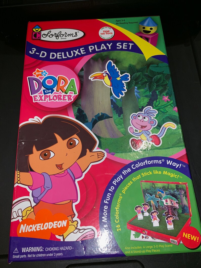3D Dora the Explorer Colorforms Deluxe Play Set Board Game Etsy
