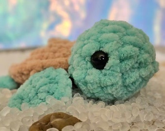 Crochet Turtle Plush, Pocket Turtle, Emotional Support turtle, Cute small gift, Baby shower gift, Handmade amigurumi plush