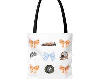 Coquette style Mclaren F1  Tote Bag Mclaren fan gift Lando Norris fan gift