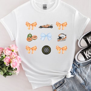 Mclaren f1 Team Papaya Lando Norris fan gift Gift for F1 fan Coquette style shirt