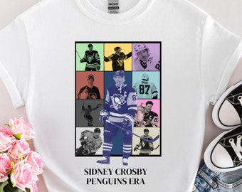Camisa de hóquei Sidney Crosby. Presente de hóquei dos pinguins. Presente para fã de hóquei de Crosby. Presente para fã de hcokey.