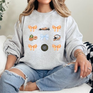 Mclaren fan gift Coquette style racing shirt Team Papaya fan shirt Lando Norris gift Oscar Piastri gift