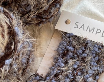 Artisanat de laine fantaisie, mélange de fibres de laine, lot de laines artistiques à faire soi-même, fil pour embellissements textiles, fil fait main vintage, ruban de décoration