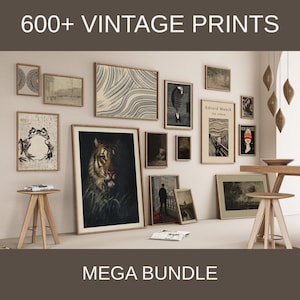 Vintage-Inspired Gallery Wall Art Set | Printable Antique Prints for Home Decor