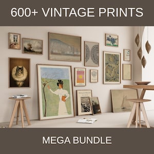 Vintage & Maximalist Gallery Wall Art Set – Instant Digital Download