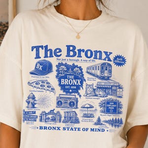 The Bronx illustration T-Shirt | Bronx State of Mind city map tee