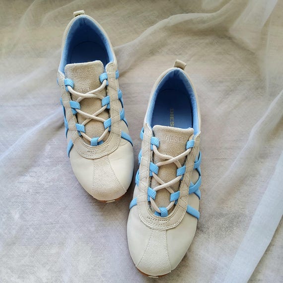 Diesel rare vintage y2k deadstock tech rave leather sneakers