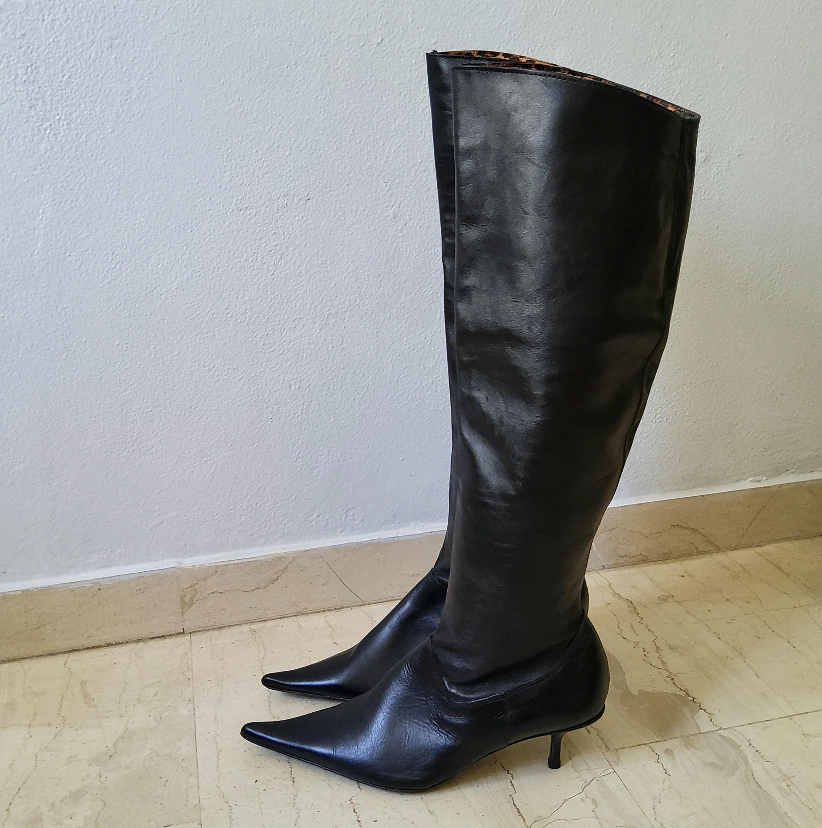 Y2k Stiletto Boots - Etsy