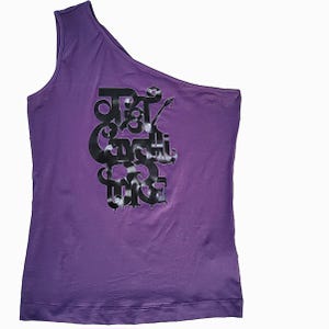 Roberto Cavalli vintage y2k deadstock one shoulder printed logo top