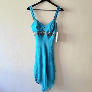 Vintage y2k deadstock fairycore silk beaded dress