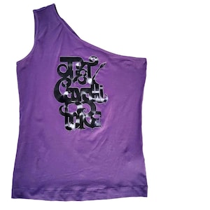 Roberto Cavalli vintage y2k deadstock one shoulder logo top