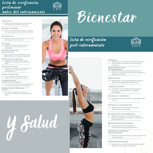 Planificador de Fitness para Mulheres: Plantilla de Entrenamiento Diario e Lista de Tareas para ella.