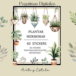 Pegatinas Planificador Digital para plantas/ Pegatinas Digital Español / Pegatinas para decorar agenda / Planificador Pegatinas para ipad/