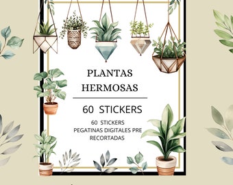 Pegatinas Planificador Digital para plantas/  Pegatinas Digital Español / Pegatinas para decorar agenda  / Planificador Pegatinas para ipad/
