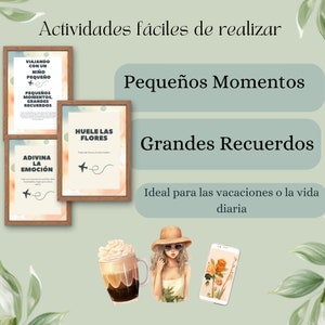 Plantillas en Canva de actividades para niños ideal para viajes, en español. Hojas de trabajo de educación.