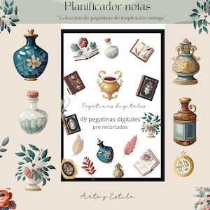 Paquete de pegatinas barrocas para planificador digital | Pegatinas de GoodNotes