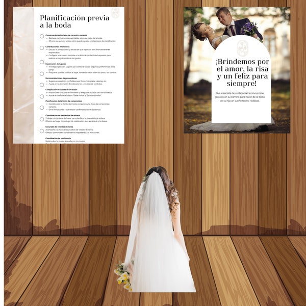 Regalo De Boda, Regalo De Boda Español, Regalo Español Para Mamá, Regalo Personalizado, Lista De Verificación De Boda, Planificación Boda,