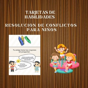 Tarjetas de Habilidades Sociais para Crianças. Resolução de Conflitos e Aprendizagem Divertido /Ideal para Padres e Educadores.