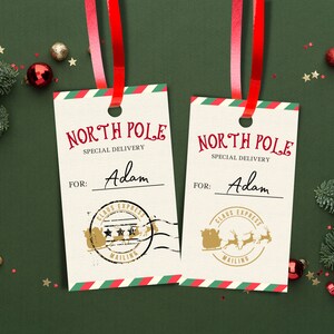 Printable Christmas Gift Tags North Pole Special Delivery From Santa ...