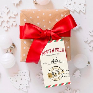 Printable Christmas Gift Tags North Pole Special Delivery From Santa ...