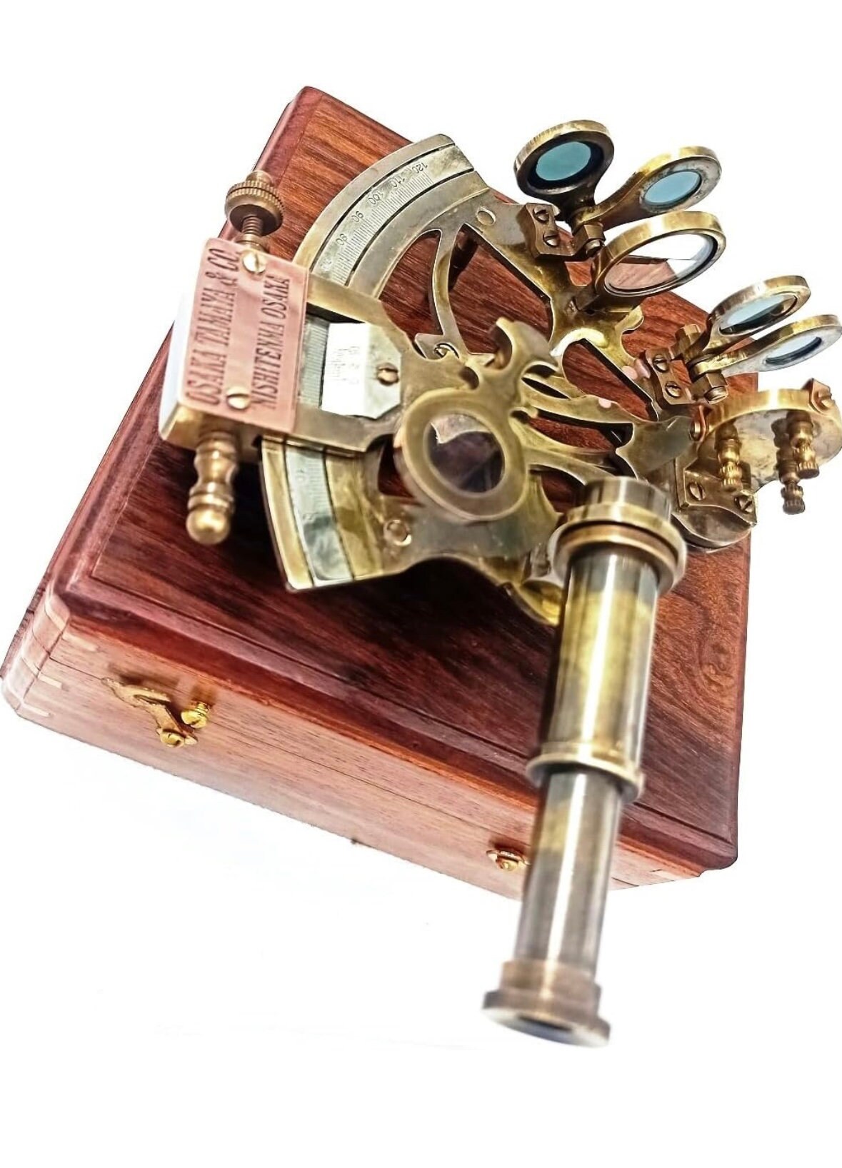 Nautical Navigators' Delight: 4.5 Large Brass Sextant in Genuine Leather  Box Perfect Pirate's Gift and Decor for Marine Enthusiasts -  Canada
