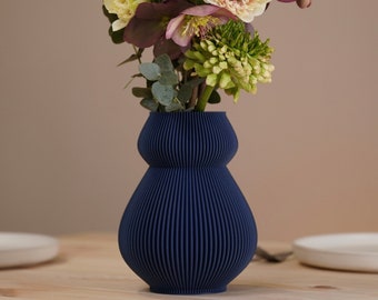 Vase Solsken no.1 - Scandi Design mit Glaseinsatz