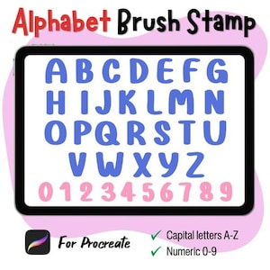 Alphabet Brush Stamps,Letter Stamps,Procreate Alphabet Brush Stamps,Blank Alphabet,Alphabets Stamp,Procreate Font Stamp,Alphabet Procreate