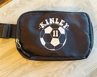 Soccer Crossbody Bag, Soccer Belt Purse, Soccer Crossbody Personalized Purse