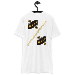 Men’s premium heavyweight tee casino poker golden black