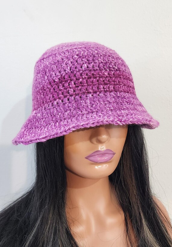 Crochet Plum Gradient Bucket Hat - Etsy display picture 1