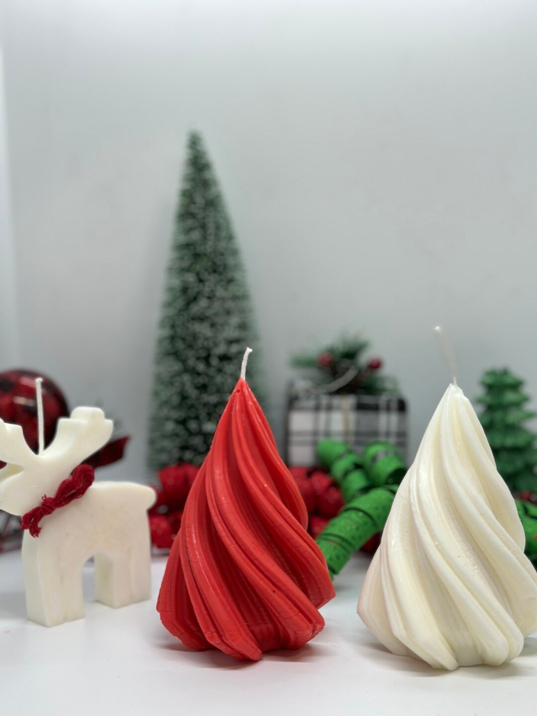 Large Christmas Tree Candles Holiday Gift Aesthetic Candle Candle Gift