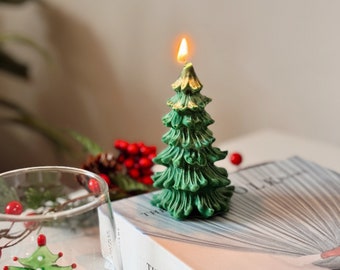 Christmas Tree Candle | CUSTOM Color & Scent | Aesthetic Candle | festival | Soy Wax | Handmade Candle | Christmas Gift  | Organic  |