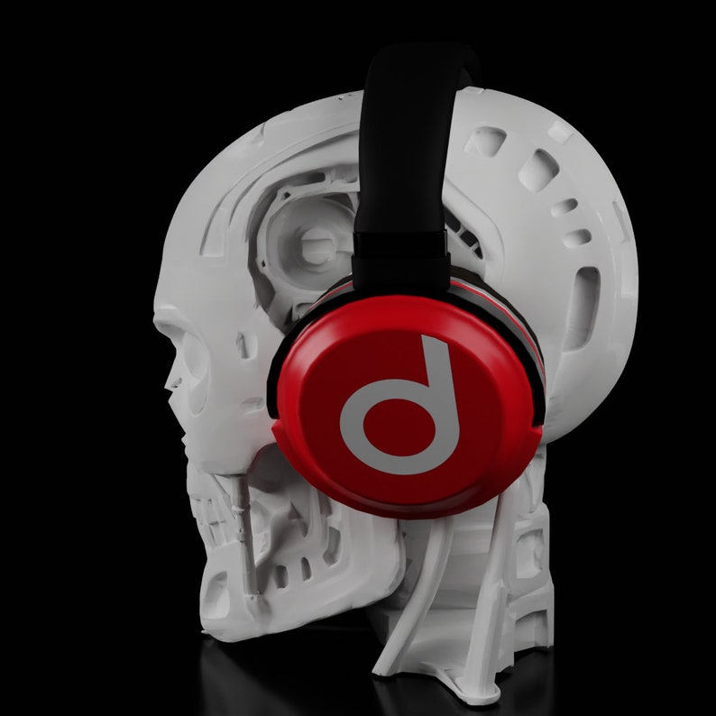 Terminator Headphone Head 3D Printed Headphone Stand Bust Perfect Gamer