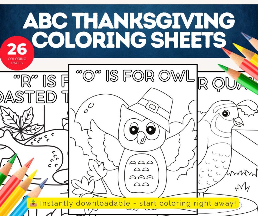 ABC Thanksgiving Coloring Sheets Thanksgiving Coloring Sheets printable ...