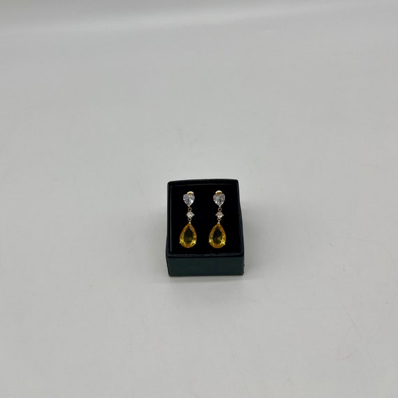 Citrine & Burmese Spinel Drop Earrings, 12 CTW 14… - image 10