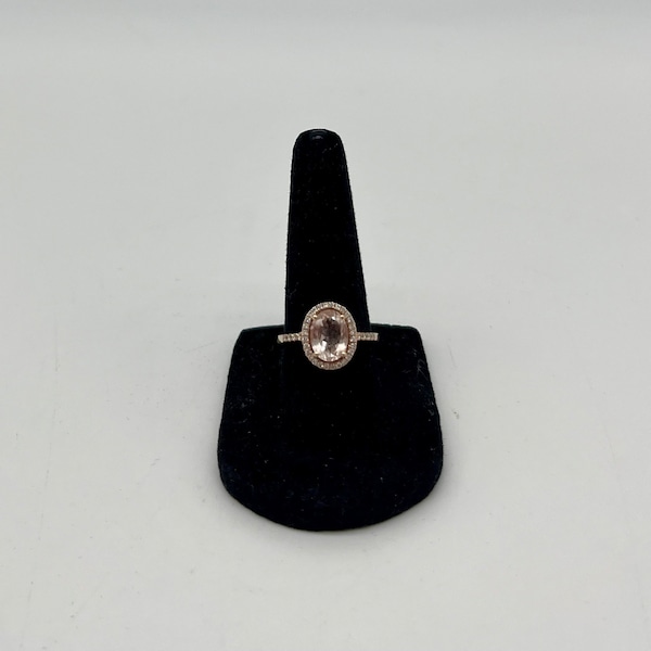 Morganite & Diamond Ring, 1.5 CTW 14K Gold