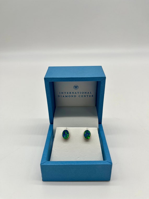 Australian Opal Earrings- 1 CTW 14K Gold - image 9