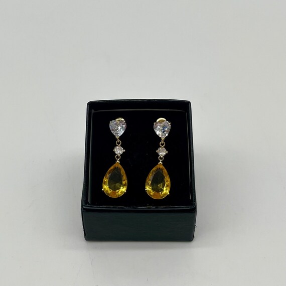 Citrine & Burmese Spinel Drop Earrings, 12 CTW 14… - image 9