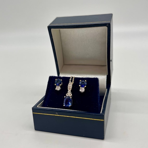 Sapphire & Diamond Set Two-Tone Gold- 2.35 CWT 14K