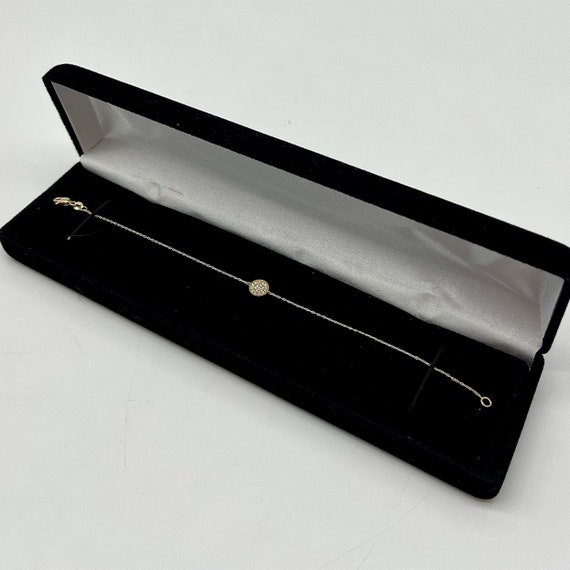 Dainty Diamond Cluster Bracelet, 14K Gold - image 2