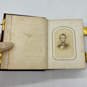 1862 Early Henry Altemus Co. Photograph Album- Rare Abraham Lincoln & US Presidential Carte-de-visites