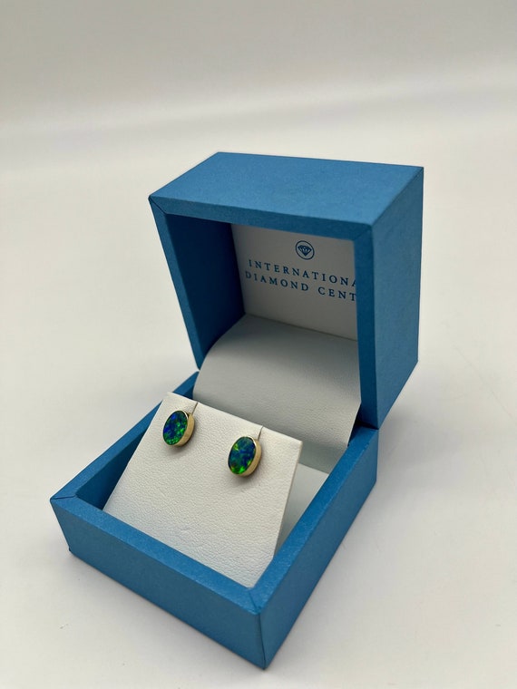 Australian Opal Earrings- 1 CTW 14K Gold - image 6