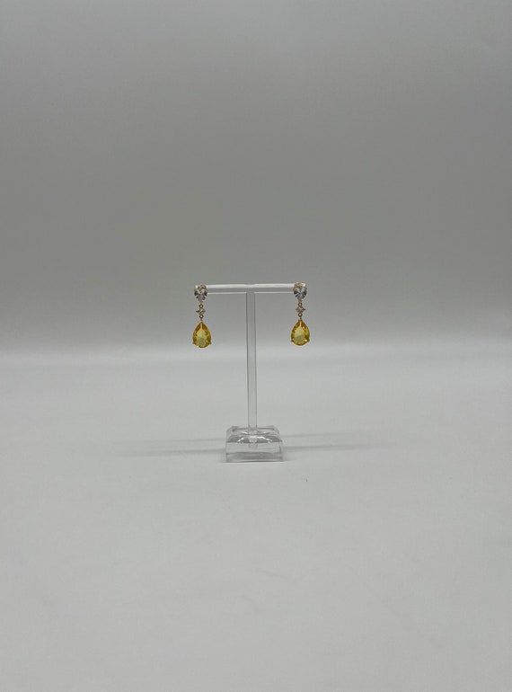 Citrine & Burmese Spinel Drop Earrings, 12 CTW 14… - image 8