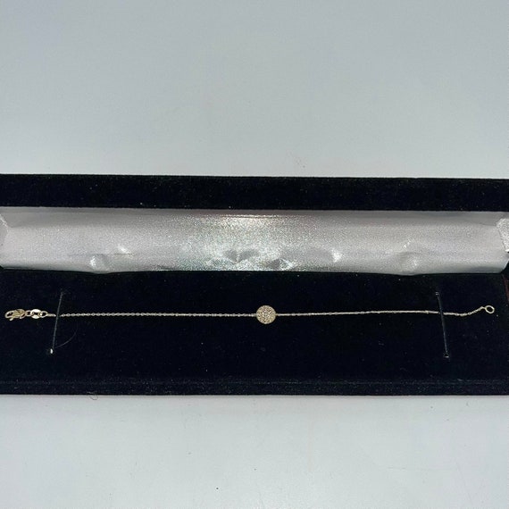 Dainty Diamond Cluster Bracelet, 14K Gold - image 6