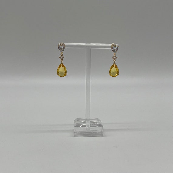 Citrine & Burmese Spinel Drop Earrings, 12 CTW 14… - image 4