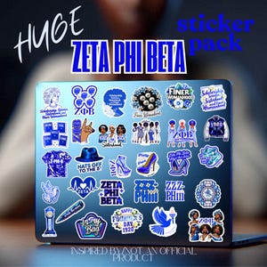Royal Blue White Divine 9 Sorority małe NAKLEJKI prezenty dla czarnych kobiet NOWY Soror Rush Gift Founder’s Day Decal Bundle Pack 30 sztuk