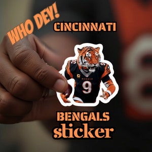 Nr. 9 JOE BURROW Who Dey Cincinnati Bengals Vinyl Fußball Aufkleber Laptop Aufkleber Flasche Aufkleber Aufkleber Mann Vatertag Geburtstag Geschenk 4