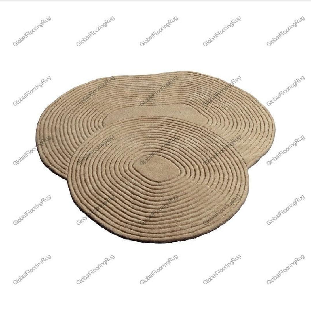 Brown Zen Rug Modern Contemporary Design Unique Abstract Pattern High ...
