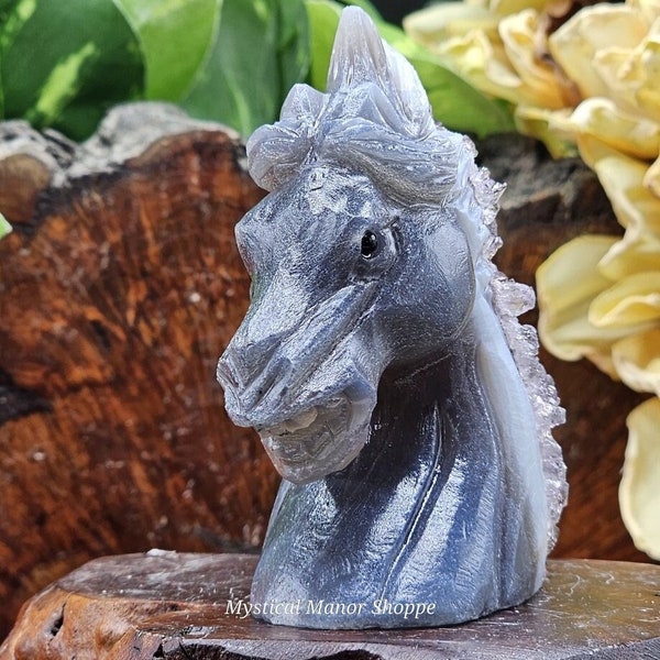 Exquisite Amethyst Hand-Carved Horse Statue , quartz , Gift  home decoration, metaphysical Crystal Cluster