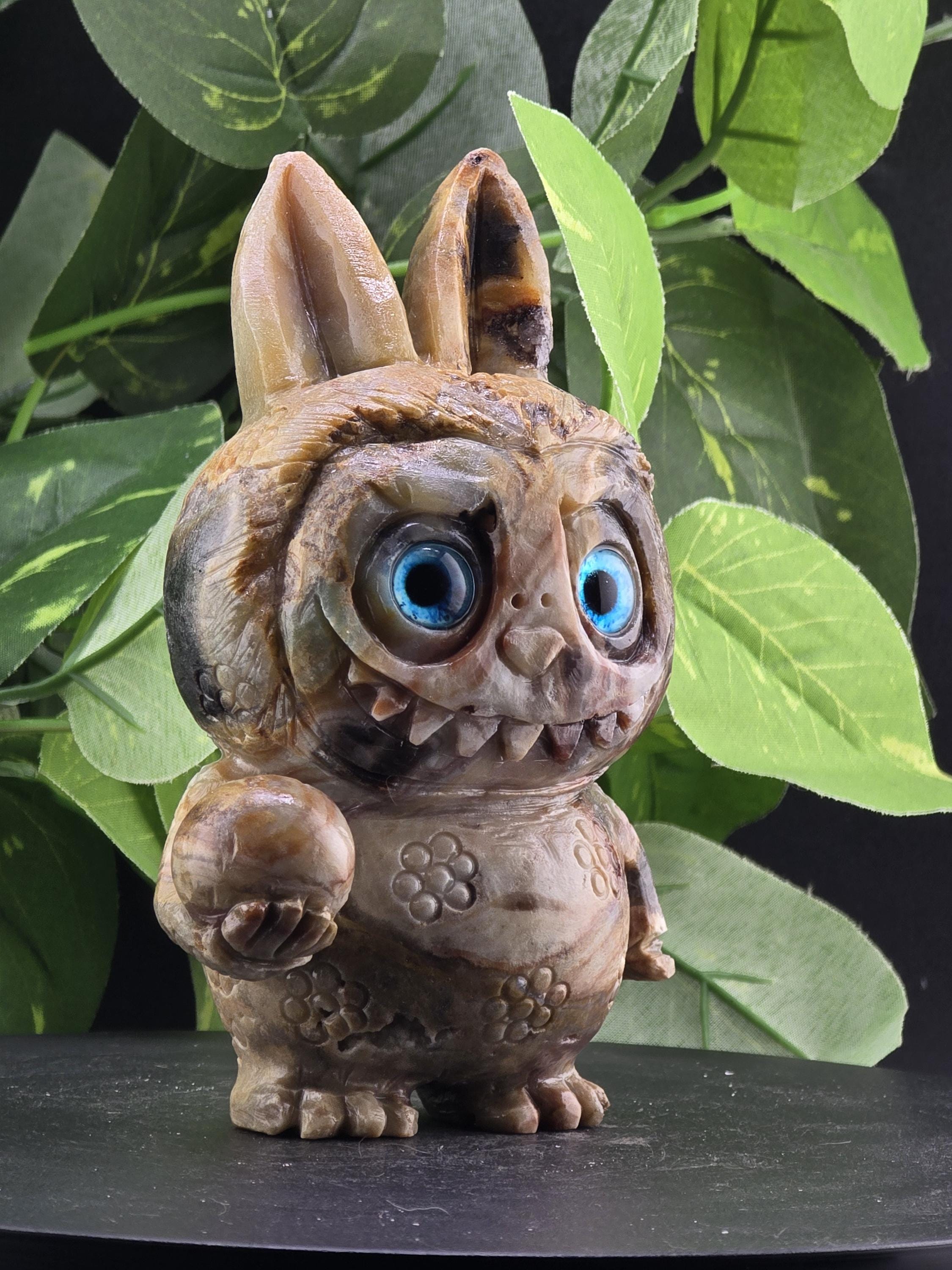 天然石 ラブブ カービング Labubu Crystal Carving - Etsy
